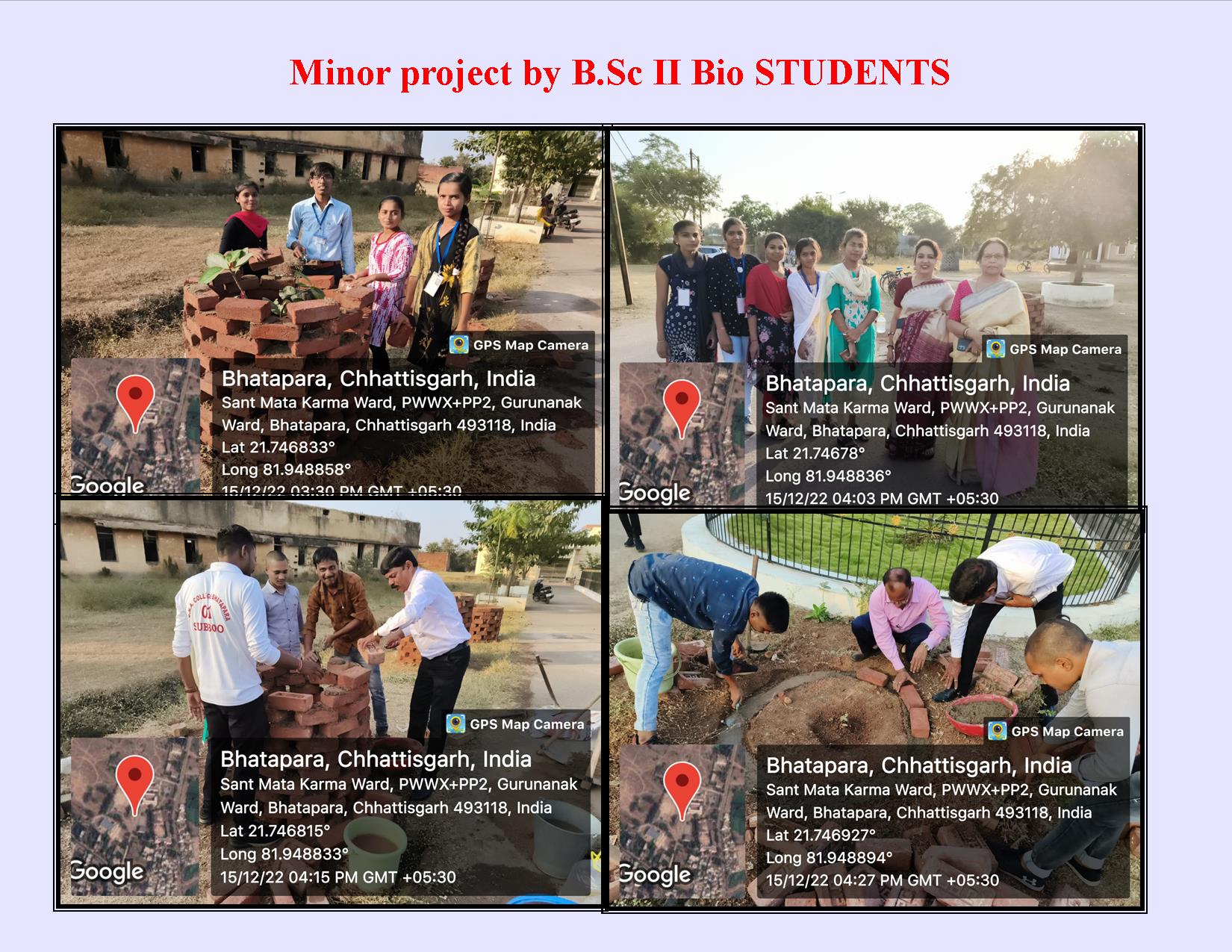 Govt. G. N. A. P.G. College, Bhatapara | Govt. College Bhatapara-Minor project by B.Sc II Bio STUDENTS